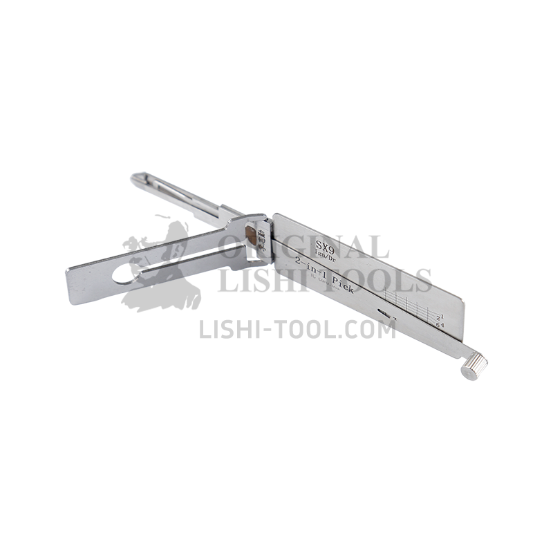 Lishi 5-CUT SX9 2-in-1 Picker and Decoder for Citroen, Peugeot, Fiat - Ignition Lock, Door Lock, Anti-Glare