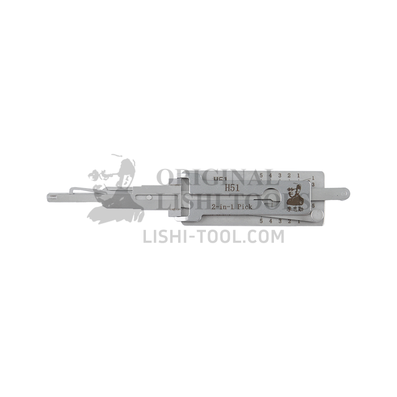 Lishi 2-in-1 H51/FO6 Tool - Lock Pick and Decoder - Door Lock / Sandblasted Edition