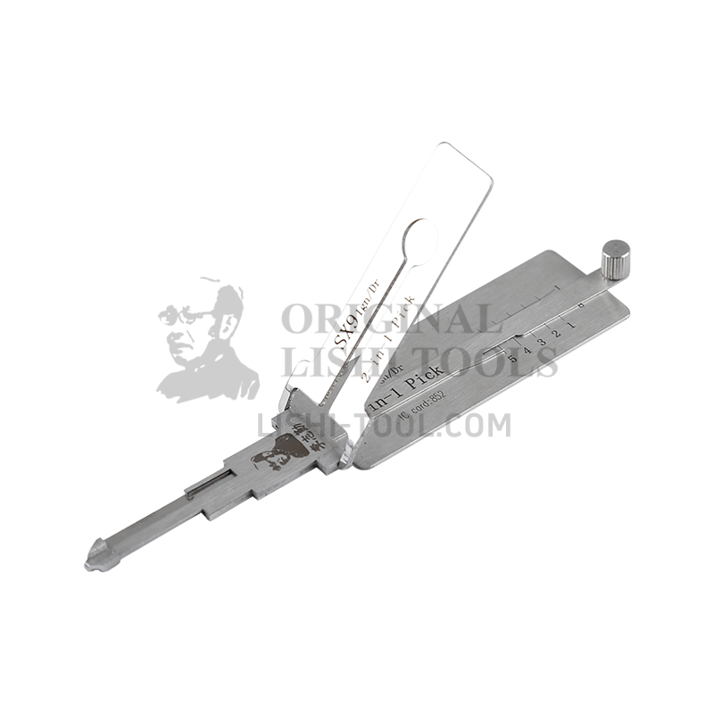 Lishi 5-CUT SX9 2-in-1 Picker and Decoder for Citroen, Peugeot, Fiat - Ignition Lock, Door Lock, Anti-Glare