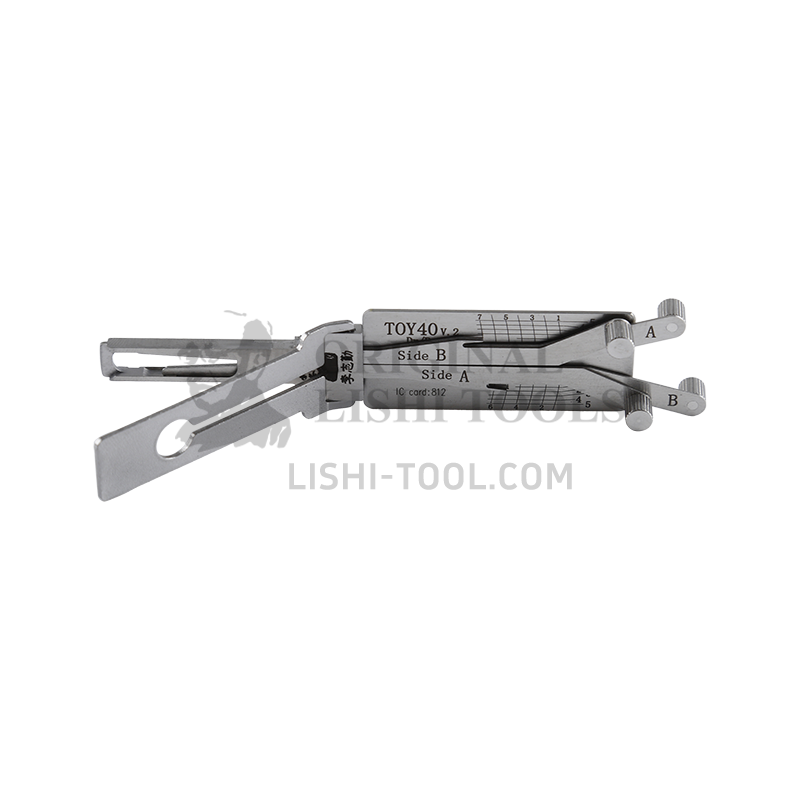 Lishi 2-in-1 (8-CUT) TOY40 v.2 Tool for Mitsubishi, Chairman - Door and Trunk Lock Pick and Decoder