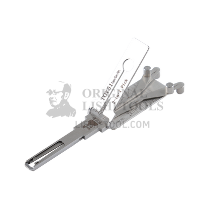 Lishi 2-in-1 (8-CUT) TOY51 Tool for Shaanxi DeLong, Hongyan Jie Shi, and Leopard CS10 - Ignition, Door, and Trunk Lock Pick and Decoder