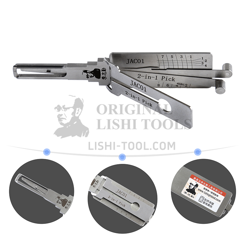 Lishi 2-in-1 (8-CUT) JAC01 for JAC Geerfa and JAC Heavy Trucks - Door Lock Pick and Decoder