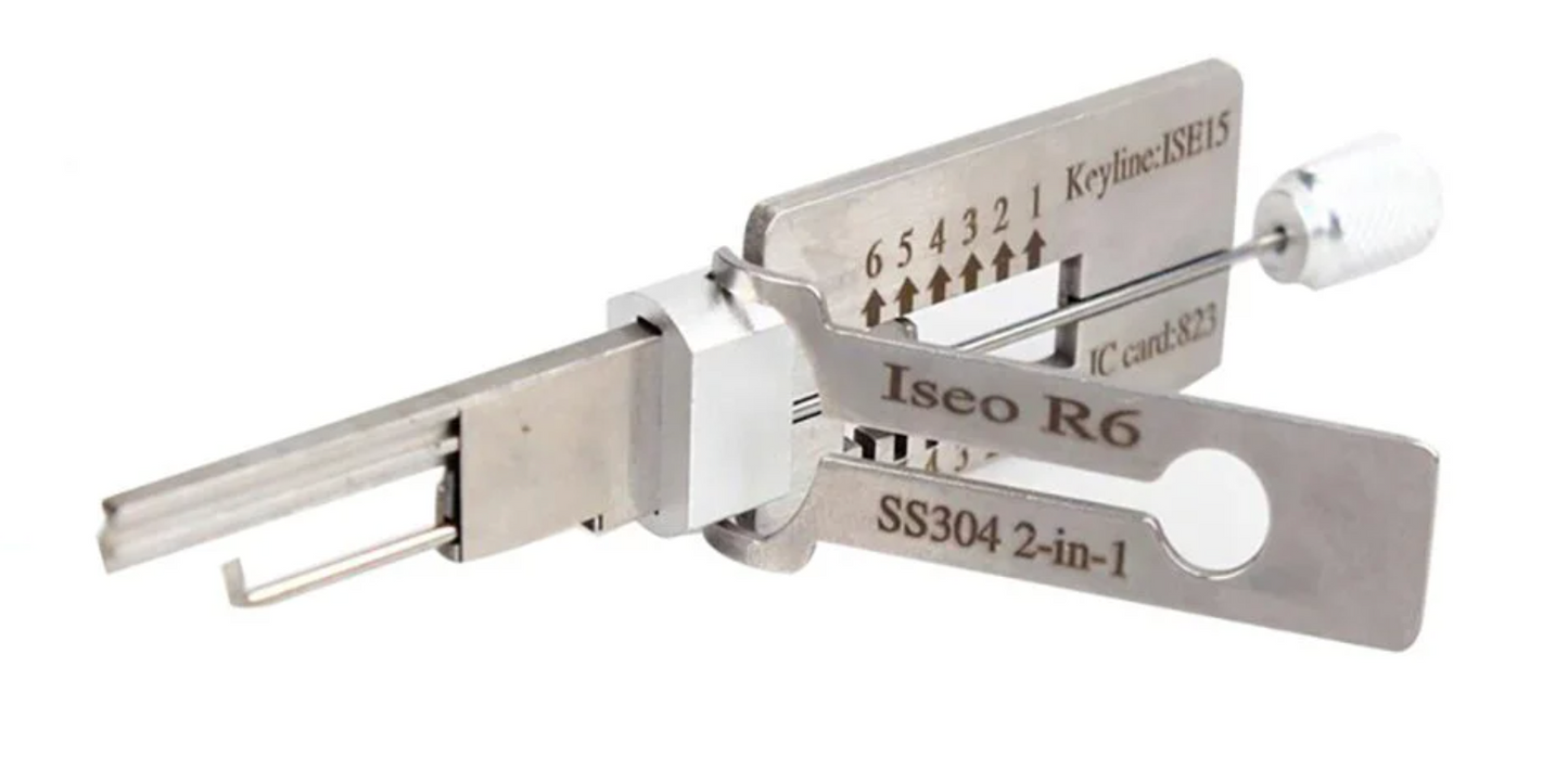 ISEO R6 (6 Pin Dimple Cylinder) – SS304 – 2-in-1 Pick & Decoder