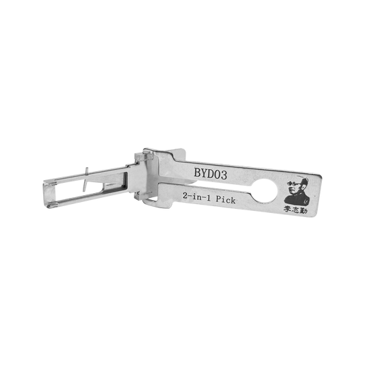 Lishi 2-in-1 (8-CUT) BYD03 for BYD Han, BYD Song L, Denza ,Yangwang,BYD Fangchengbao- Door Lock Pick and Decoder
